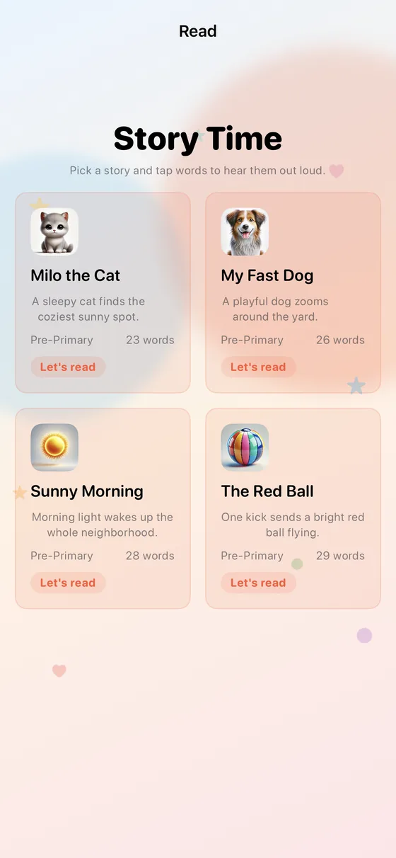 Meet Anvi Read Aloud Stories Screen
